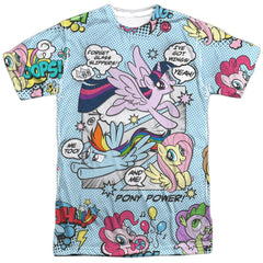 My Little Pony Pony Comic Men's Regular Fit Polyester Short-Sleeve T-Shirt