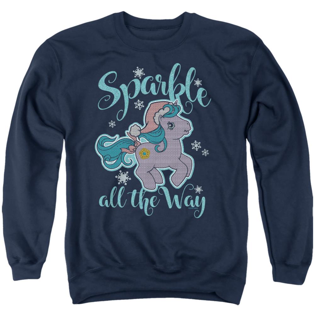 My Little Pony Sparkle All The Way 2 Men's Crewneck 50 50 Poly Long-Sleeve T-Shirt