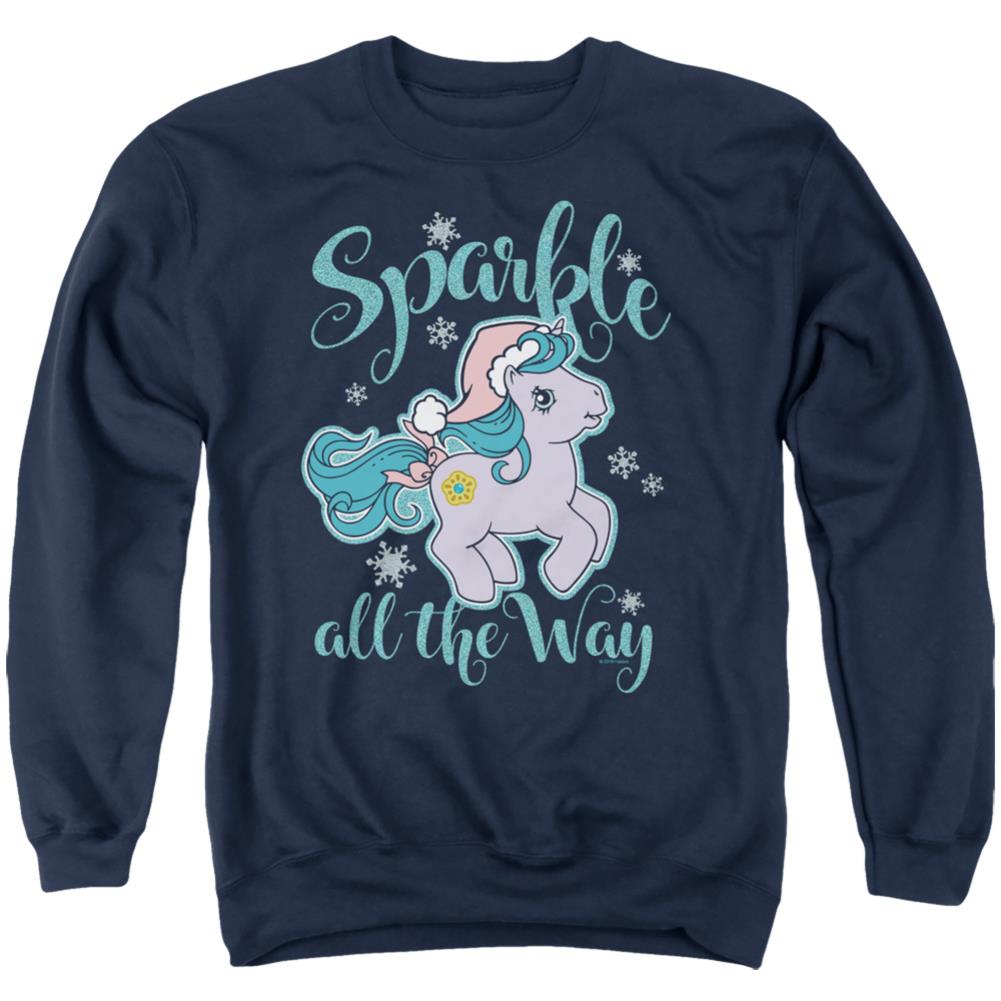 My Little Pony Sparkle All The Way Men's Crewneck 50 50 Poly Long-Sleeve T-Shirt