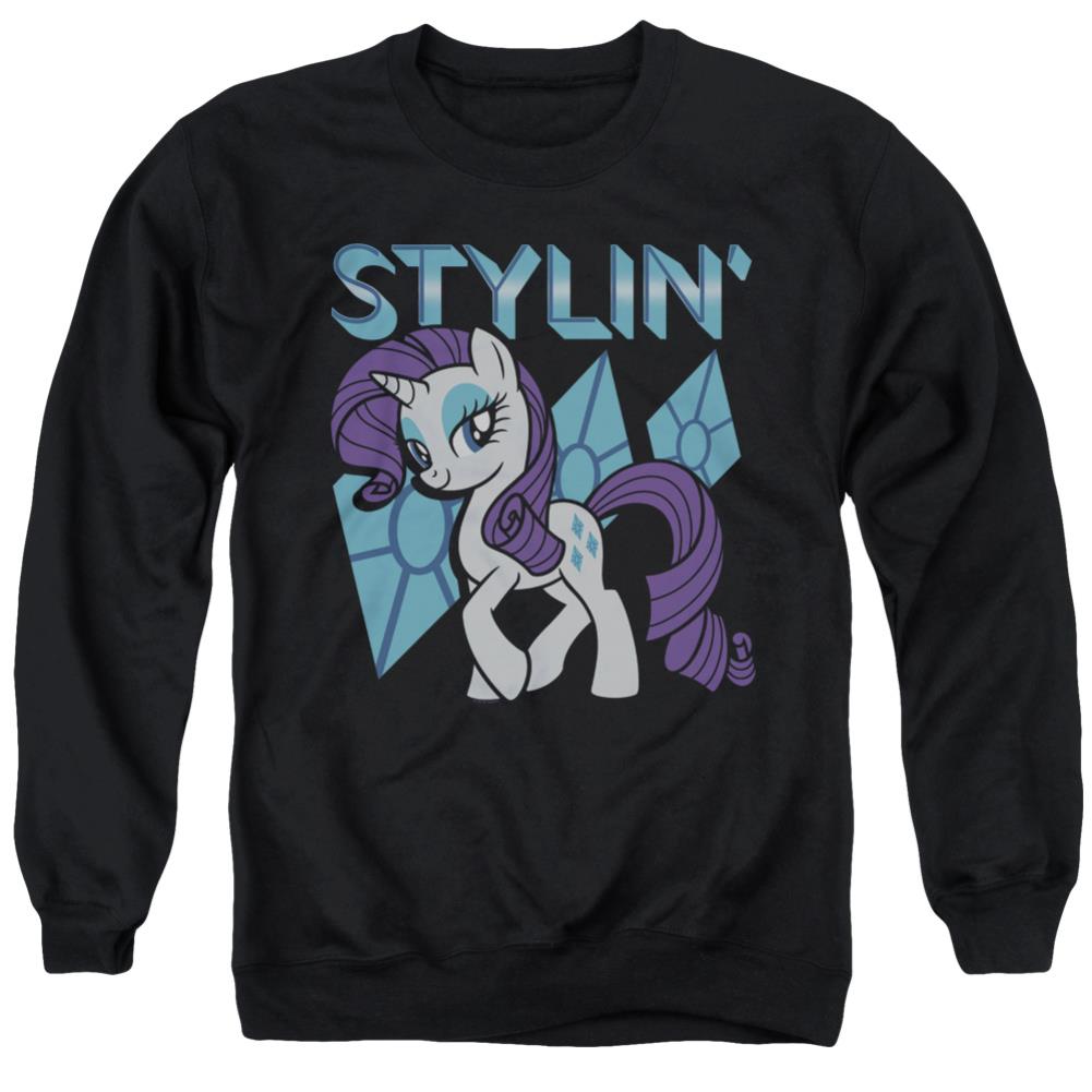 My Little Pony Stylin Men's Crewneck 50 50 Poly Long-Sleeve T-Shirt