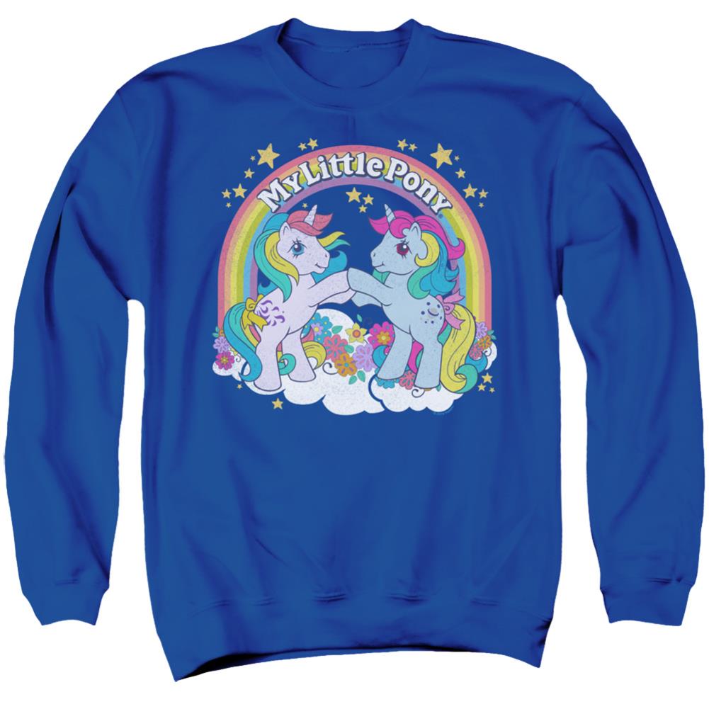 My Little Pony Unicorn Fist Bump Men's Crewneck 50 50 Poly Long-Sleeve T-Shirt