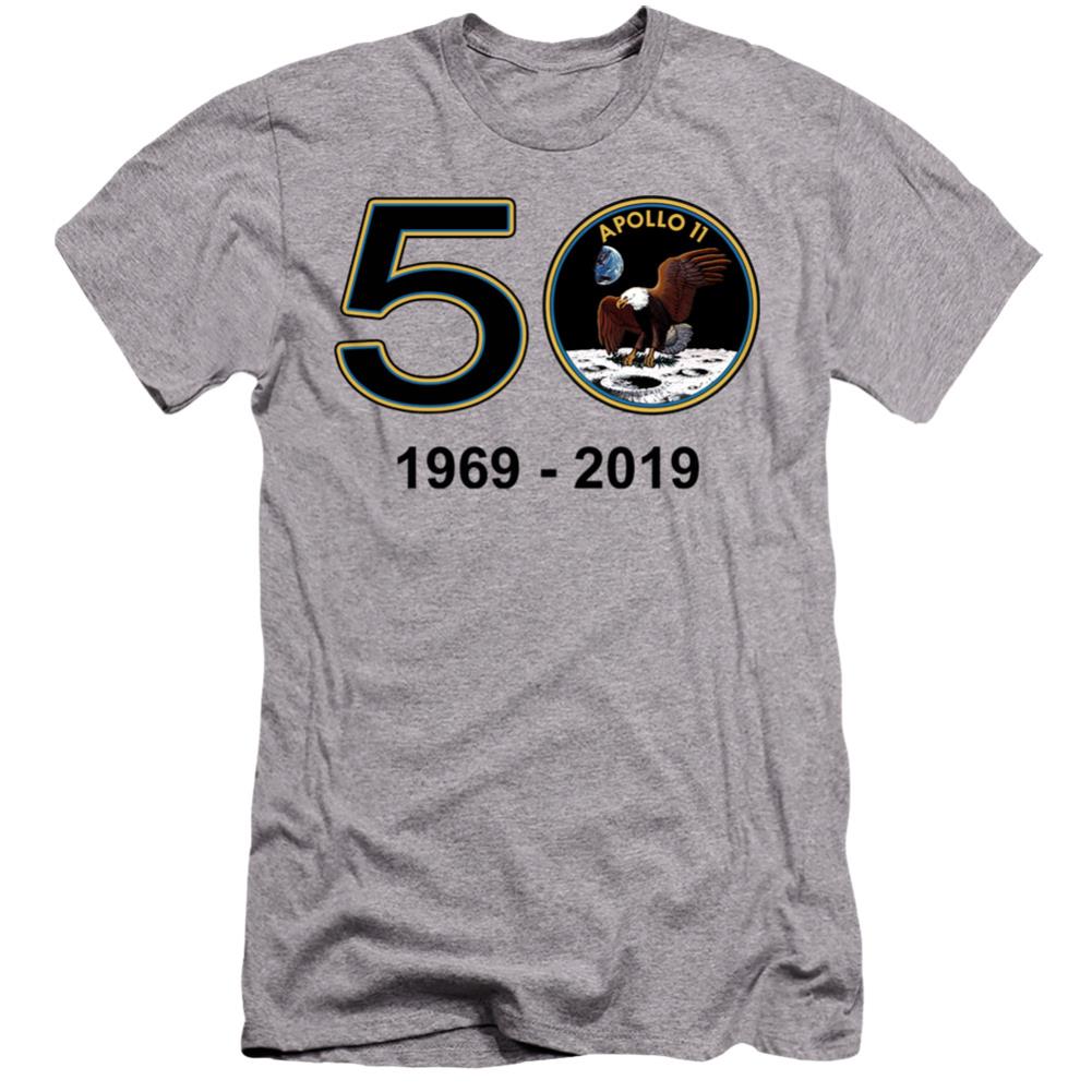 NASA Apollo 11 50th Men's Ultra-Soft 30/1 Cotton Slim Short-Sleeve T-Shirt