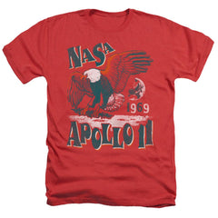 NASA Apollo 11 Men's 30/1 Heather 60 40 Poly Short-Sleeve T-Shirt