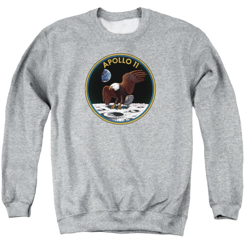 NASA Apollo 11 Men's Crewneck 50 50 Poly Long-Sleeve T-Shirt