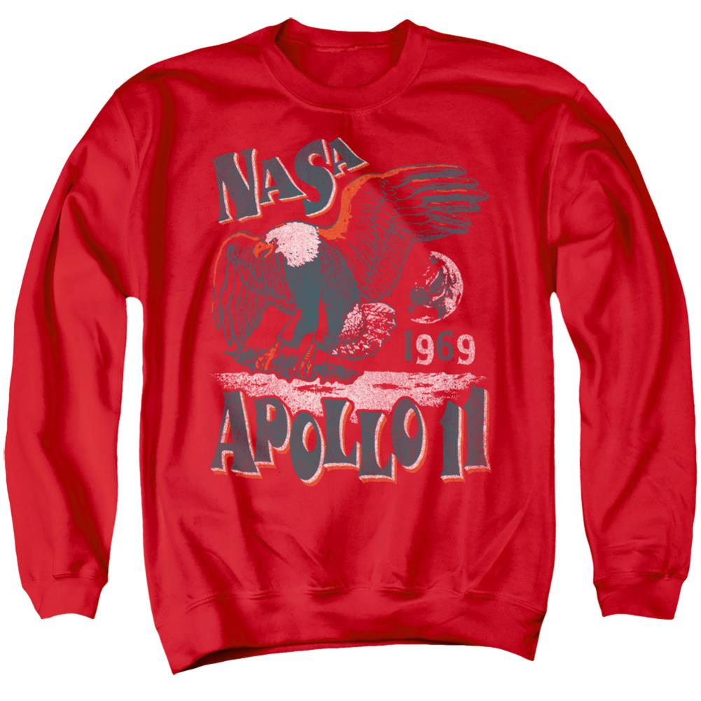 NASA Apollo 11 Men's Crewneck 50 50 Poly Long-Sleeve T-Shirt