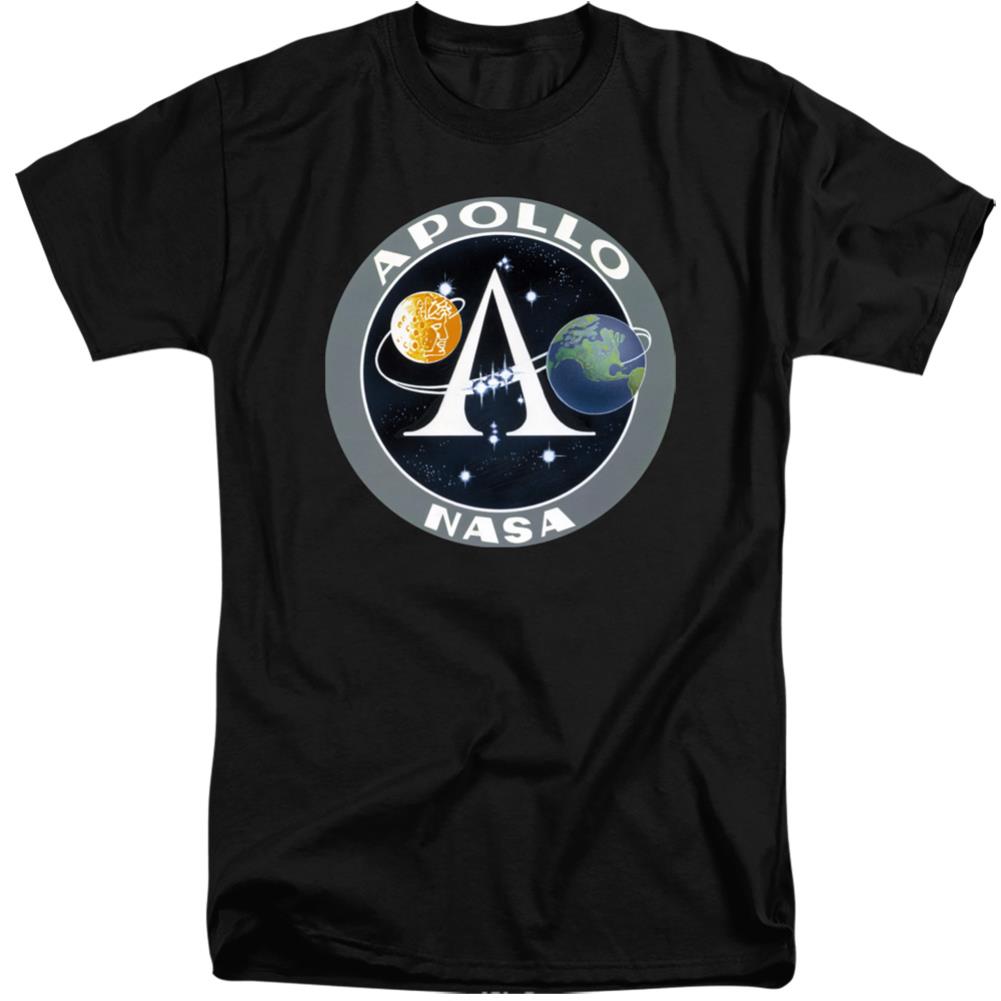 NASA Apollo Space Program Patch Men's 18/1 Tall Cotton Short-Sleeve T-Shirt