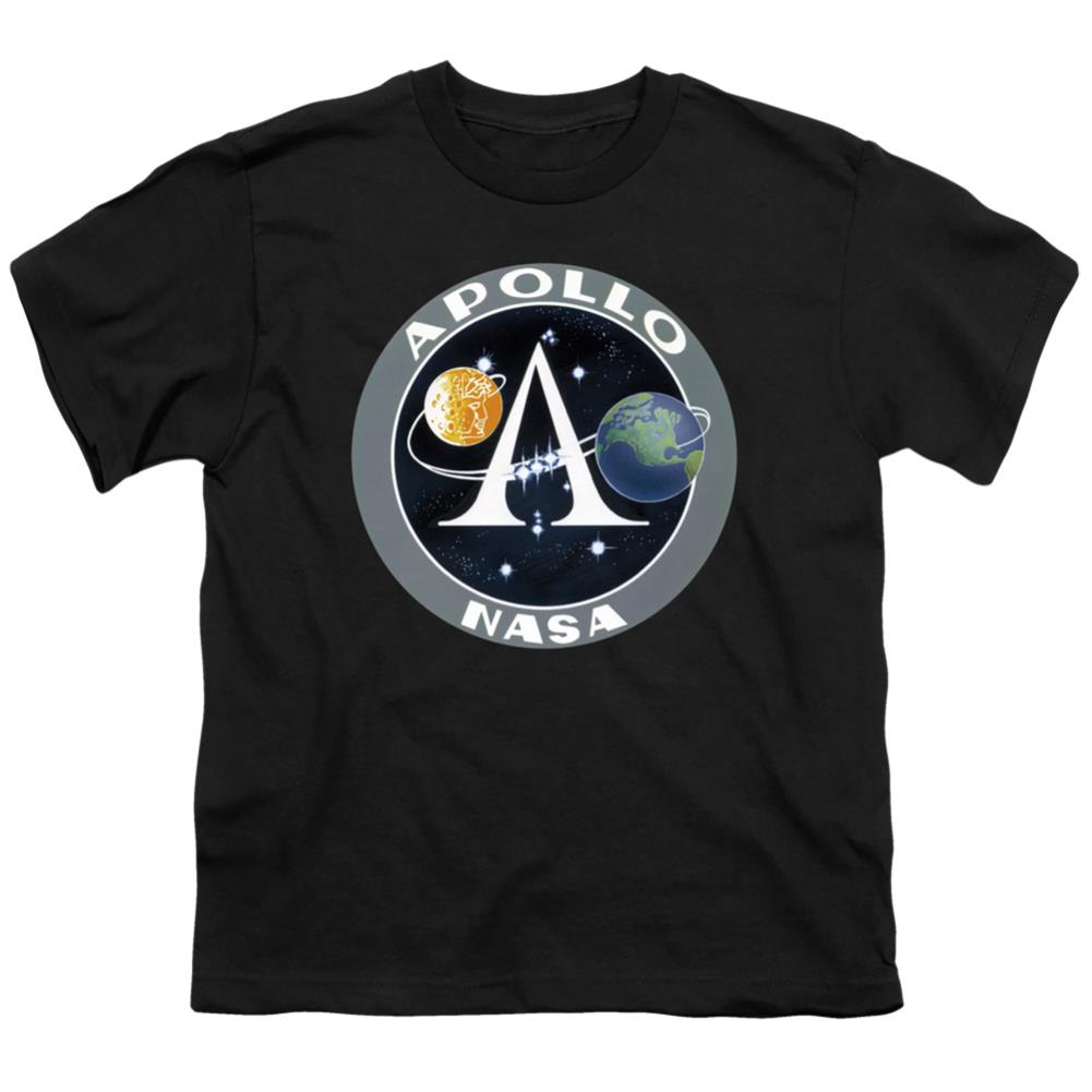 NASA Apollo Space Program Patch Youth 18/1 100% Cotton Short-Sleeve T-Shirt