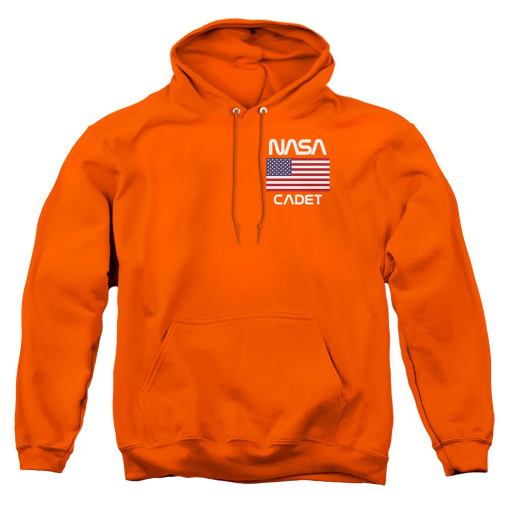 NASA Cadet American Flag Men's Pull-Over 75 25 Poly Hoodie
