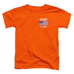 NASA Cadet American Flag Toddler 18/1 Cotton Short-Sleeve T-Shirt