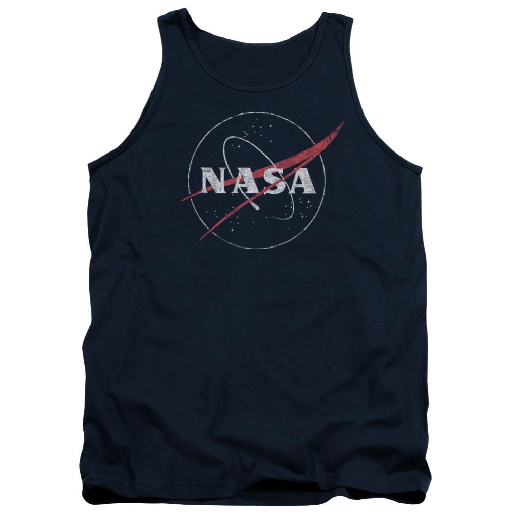 NASA Distressed Logo Men's 18/1 Cotton Tank Top