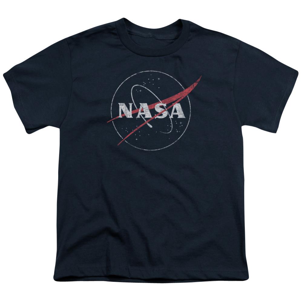 NASA Distressed Logo Youth 18/1 100% Cotton Short-Sleeve T-Shirt