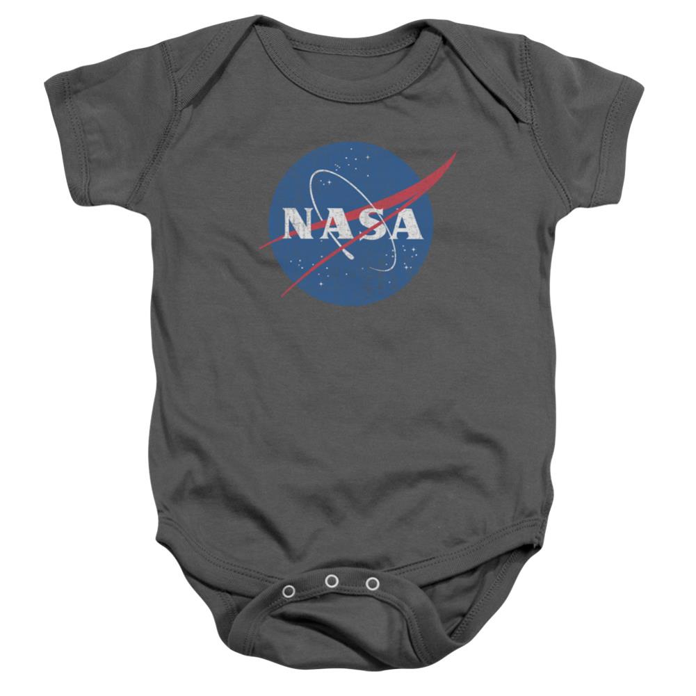 NASA Meatball Logo Distressed Infant's Cotton SS Snapsuit