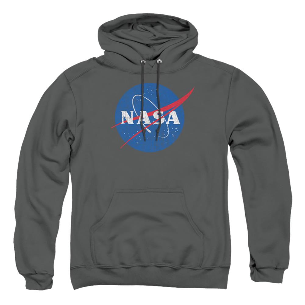 NASA Meatball Logo Distressed Men's Pull-Over 75 25 Poly Hoodie