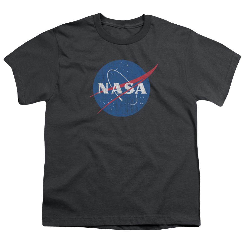 NASA Meatball Logo Distressed Youth 18/1 100% Cotton Short-Sleeve T-Shirt