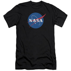 NASA Meatball Logo Men's Ultra-Soft 30/1 Cotton Slim Short-Sleeve T-Shirt