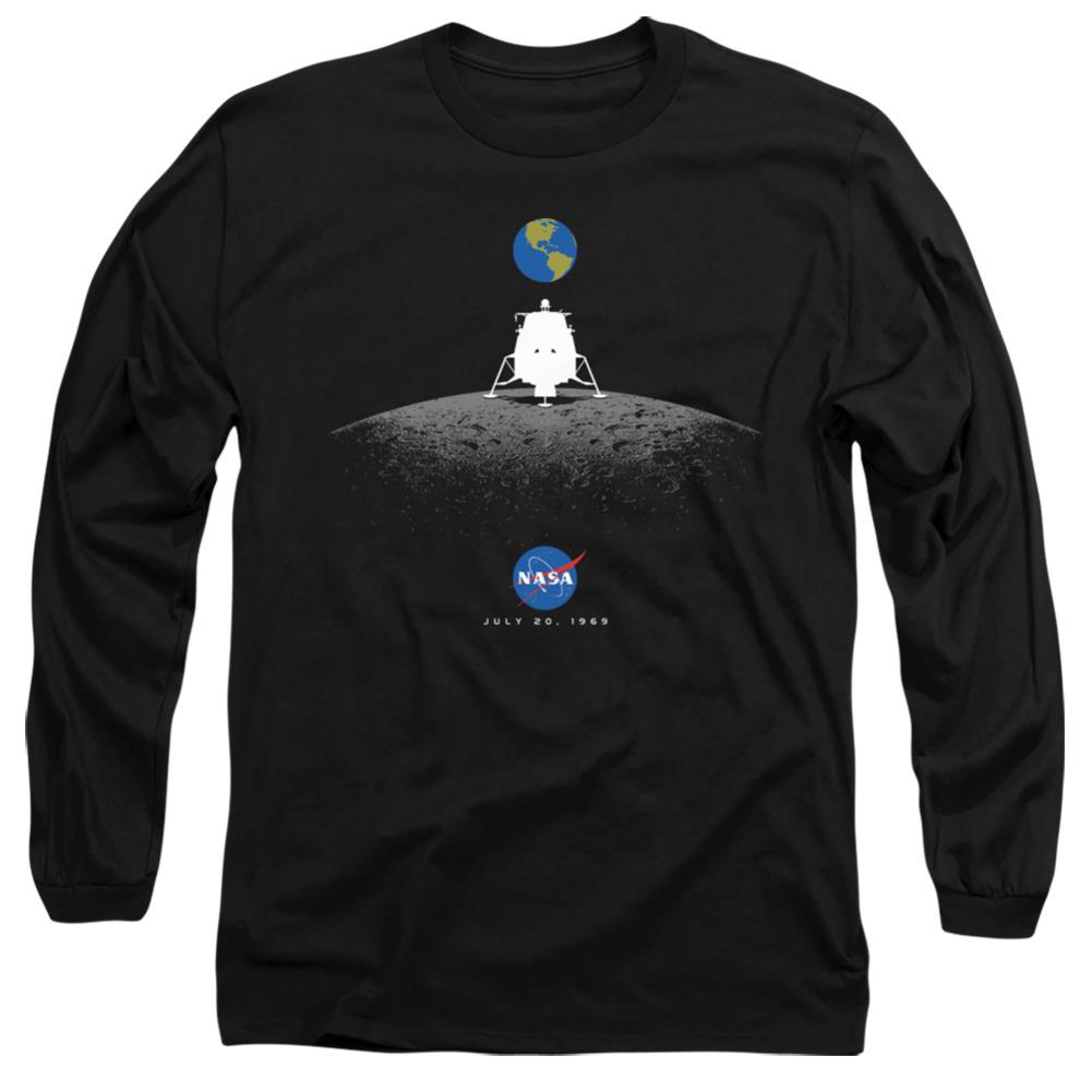 NASA Moon Landing Simple Men's 18/1 Cotton Long-Sleeve T-Shirt