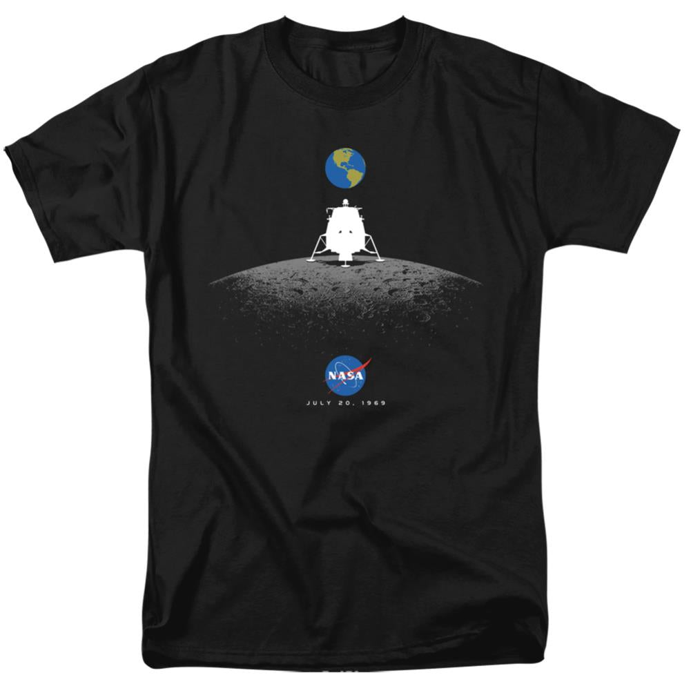 NASA Moon Landing Simple Men's 18/1 Cotton Short-Sleeve T-Shirt