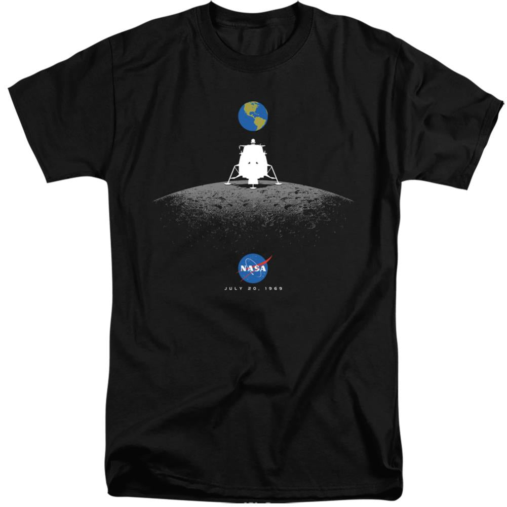 NASA Moon Landing Simple Men's 18/1 Tall Cotton Short-Sleeve T-Shirt