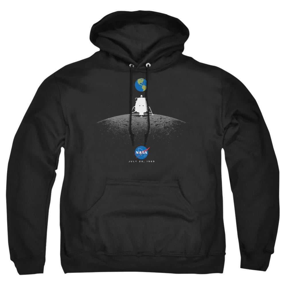 NASA Moon Landing Simple Men's Pull-Over 75 25 Poly Hoodie