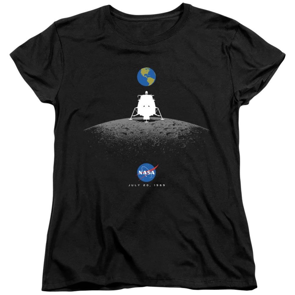 NASA Moon Landing Simple Women's 18/1 Cotton Short-Sleeve T-Shirt