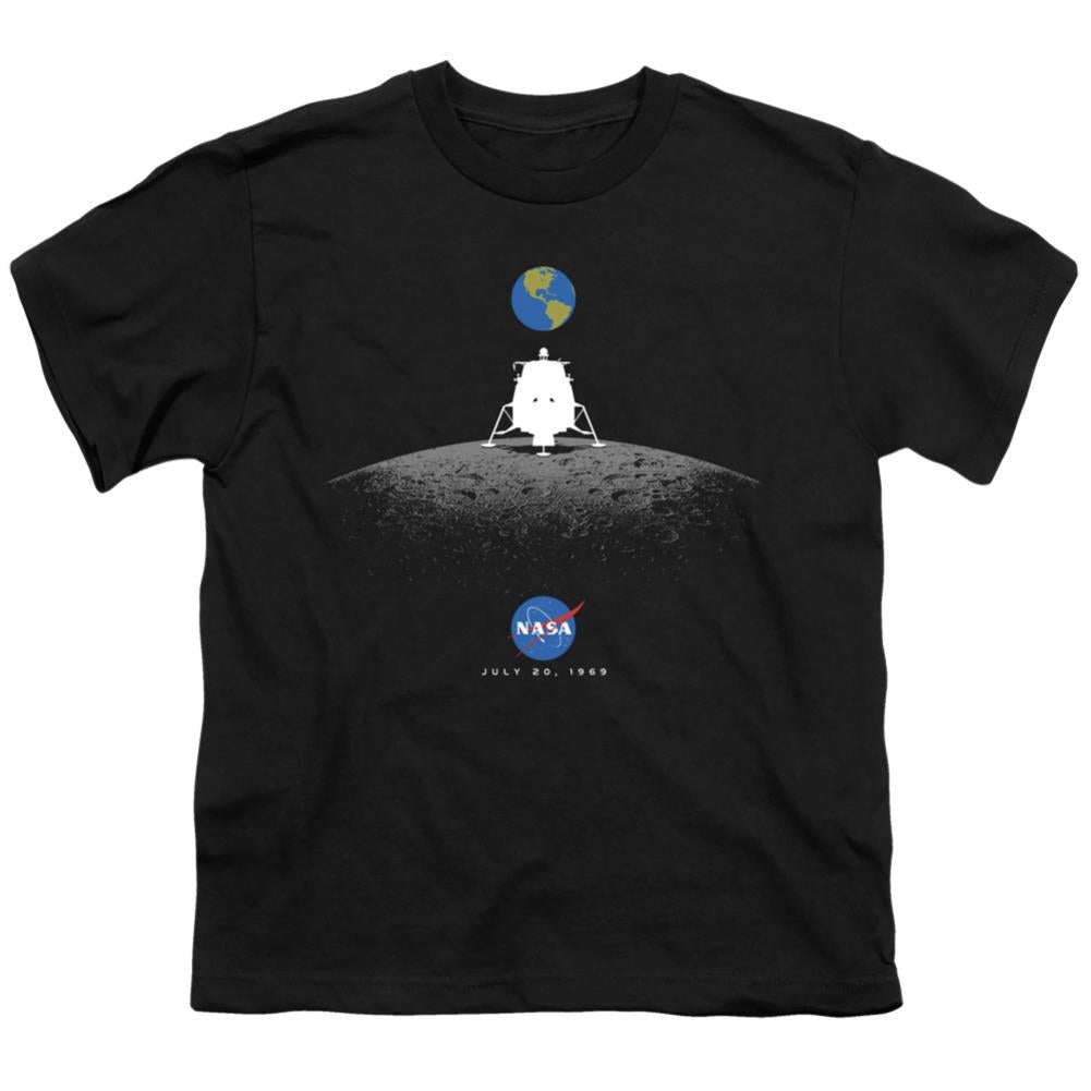 NASA Moon Landing Simple Youth 18/1 100% Cotton Short-Sleeve T-Shirt