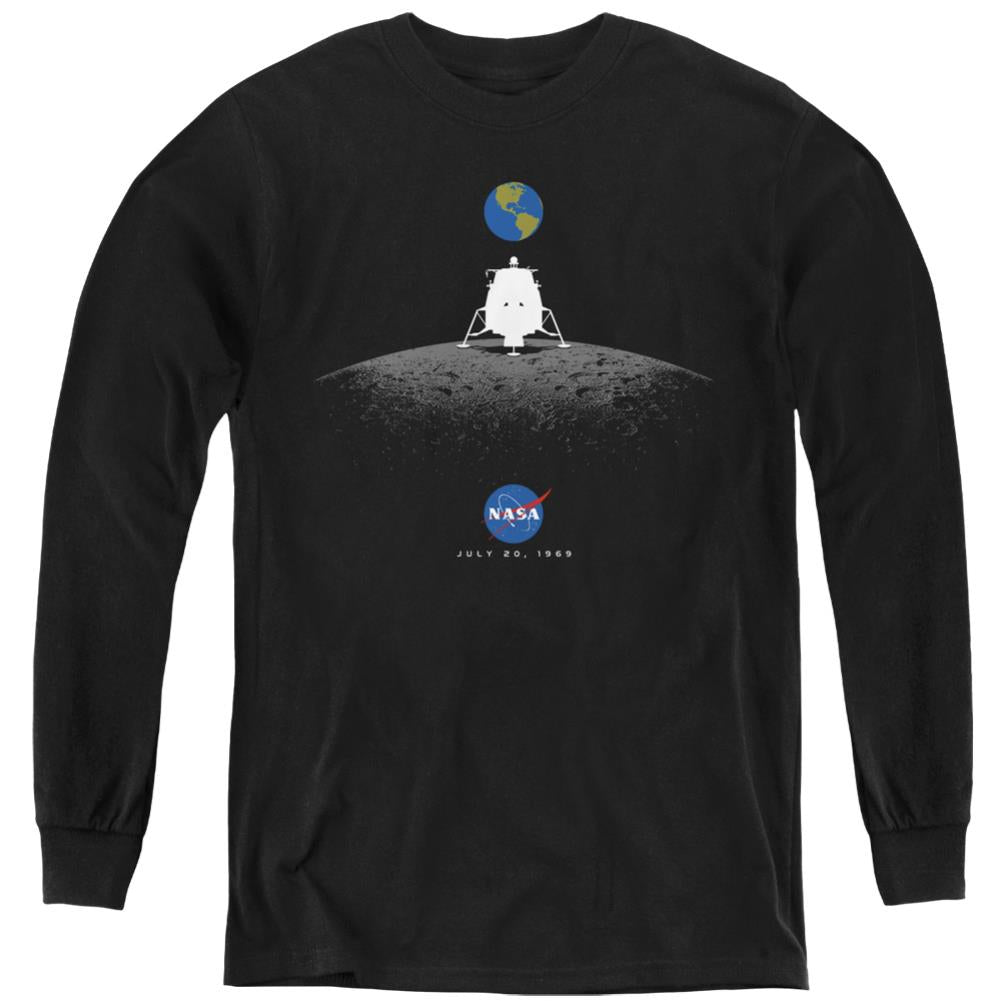 NASA Moon Landing Simple Youth Long-Sleeve T-Shirt