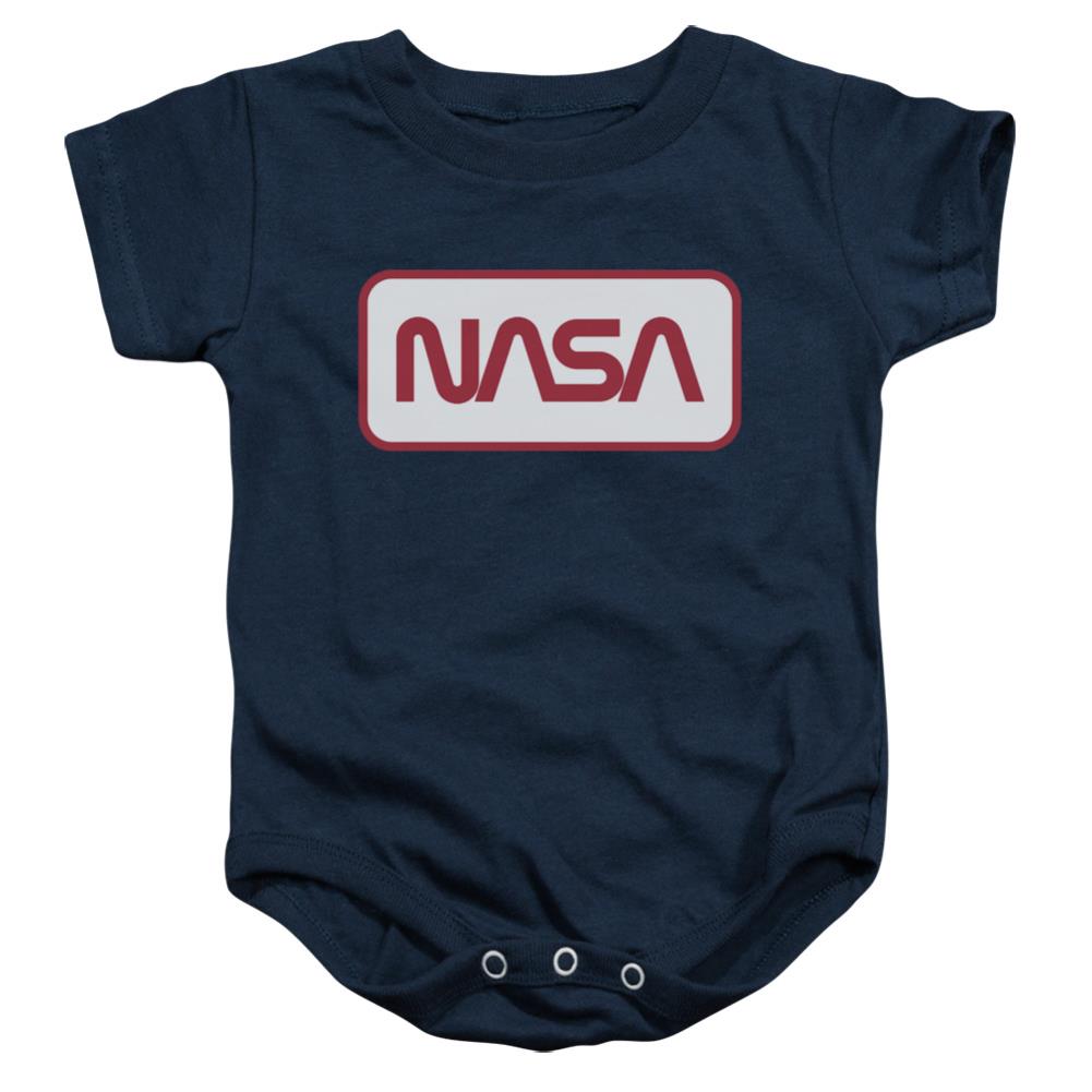 NASA Rectagular Worm Logo Infant's Cotton SS Snapsuit