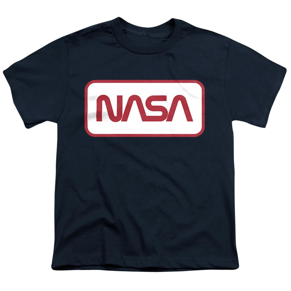 NASA Rectagular Worm Logo Youth 18/1 100% Cotton Short-Sleeve T-Shirt