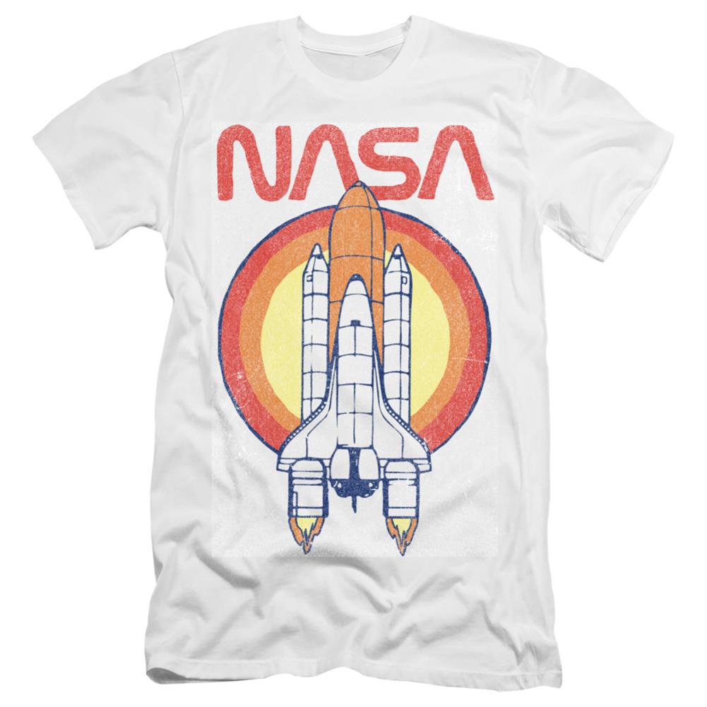 NASA Shuttle Circle Men's Ultra-Soft 30/1 Cotton Slim Short-Sleeve T-Shirt