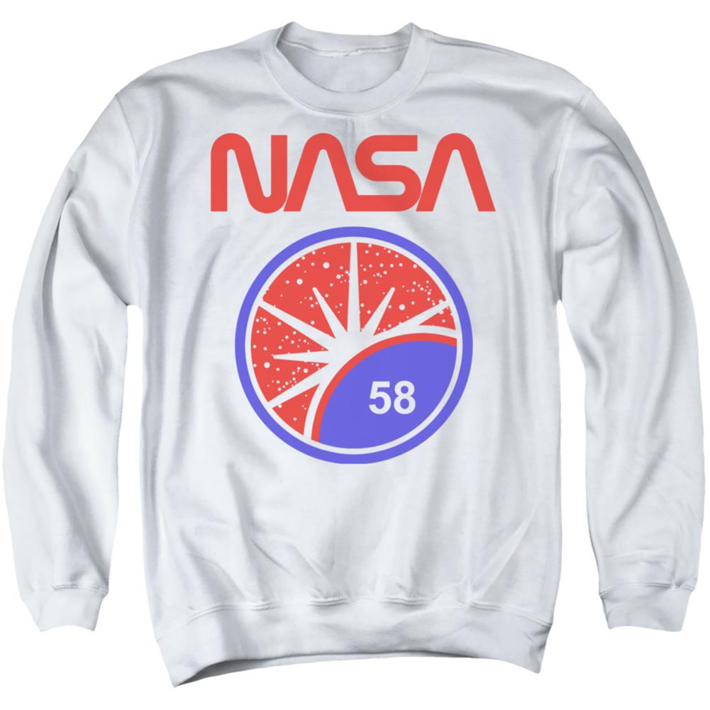 NASA Stars Men's Crewneck 50 50 Poly Long-Sleeve T-Shirt