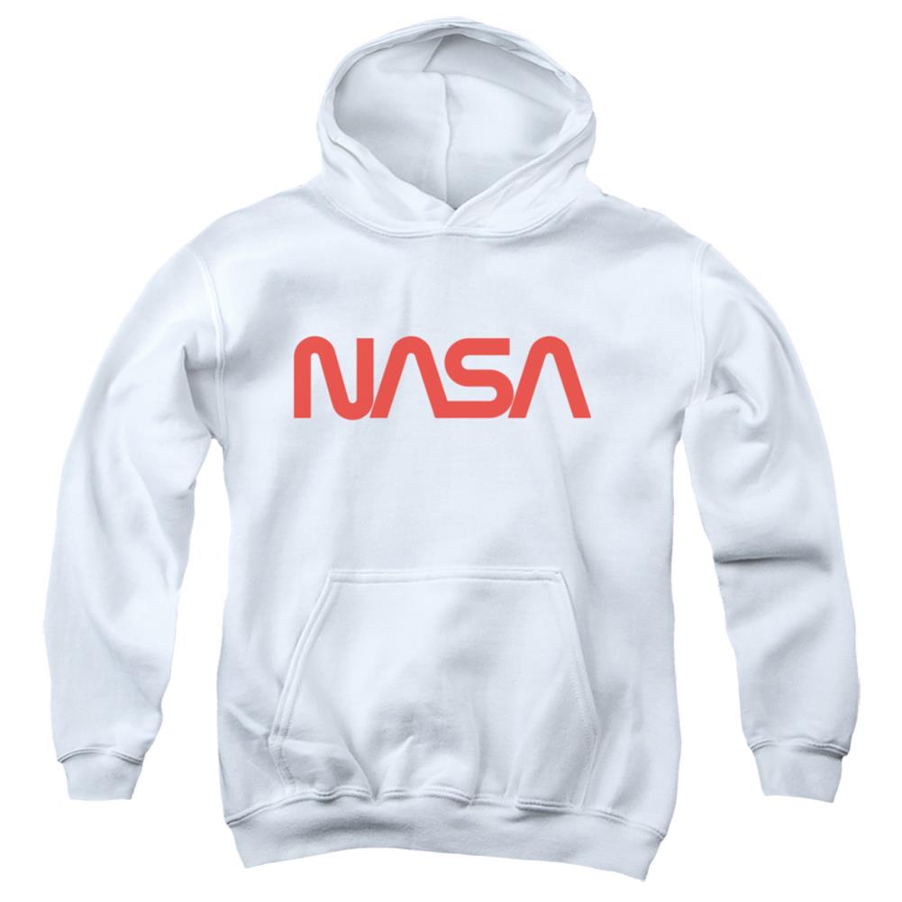 NASA Worm Logo Youth Cotton Poly Pull-Over Hoodie