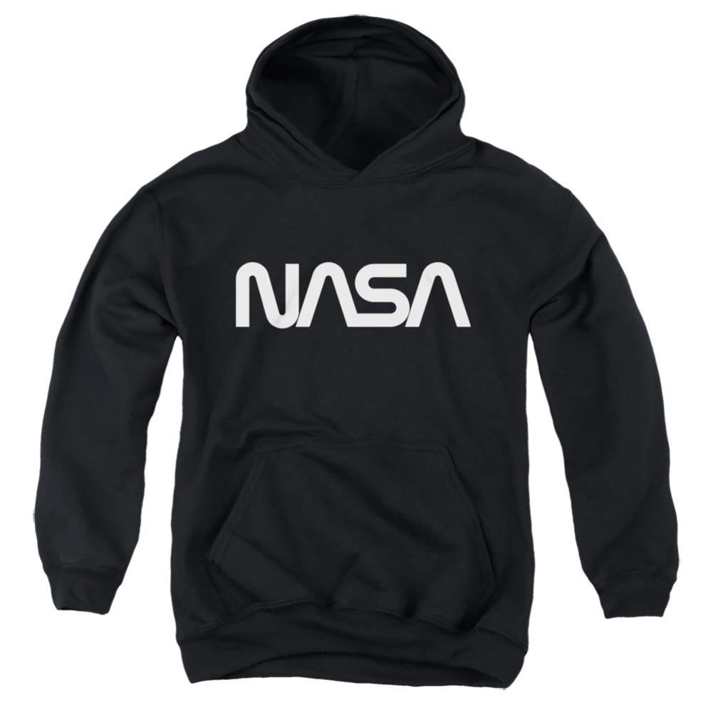 NASA Worm Logo Youth Cotton Poly Pull-Over Hoodie