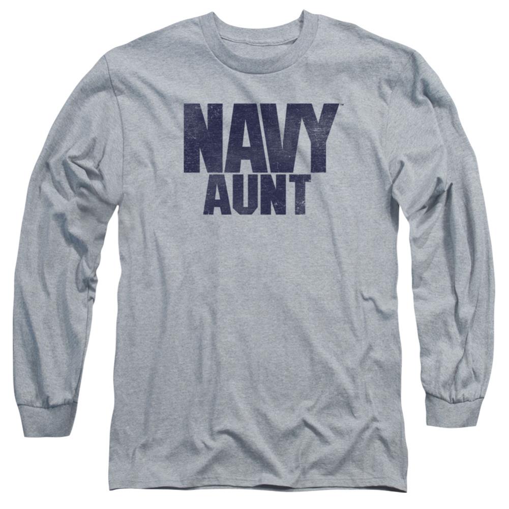 Navy Aunt Men's 18/1 Cotton Long-Sleeve T-Shirt