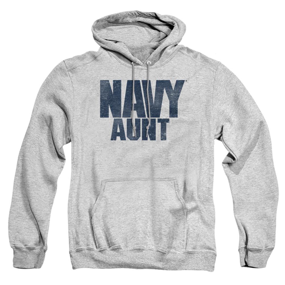 Navy Aunt Men's Pull-Over 75 25 Poly Hoodie