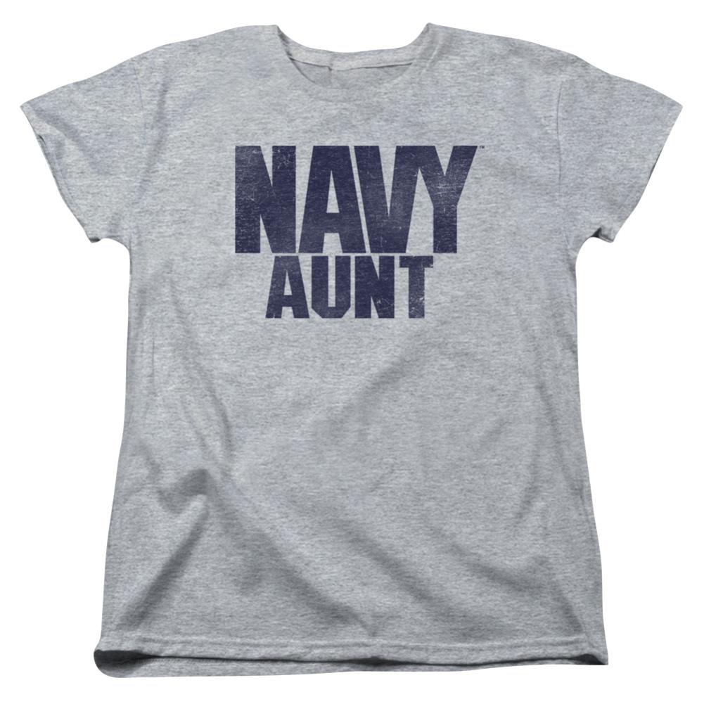 Navy Aunt Women's 18/1 Cotton Short-Sleeve T-Shirt