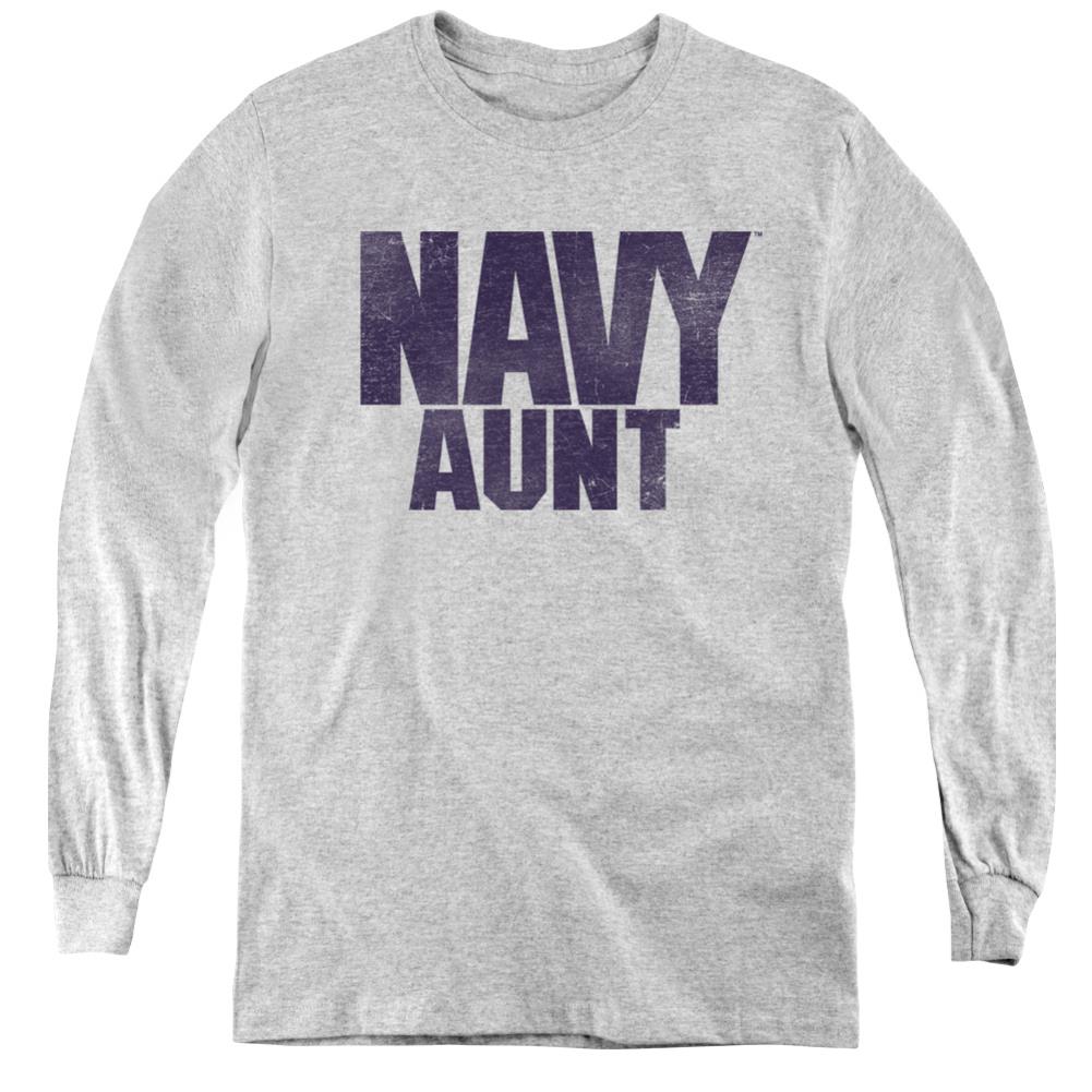 Navy Aunt Youth Long-Sleeve T-Shirt