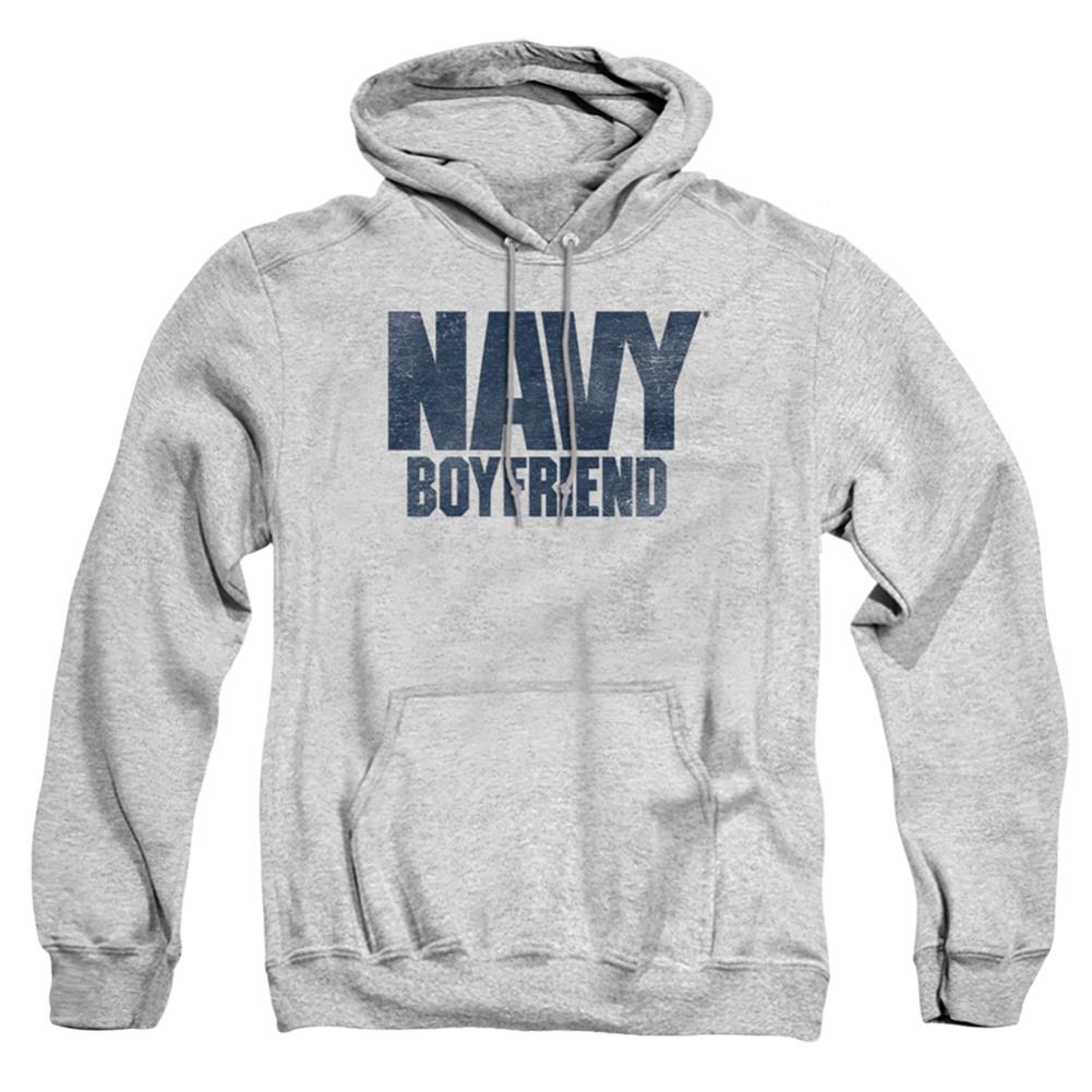 Navy Boyfriend Men's Pull-Over 75 25 Poly Hoodie