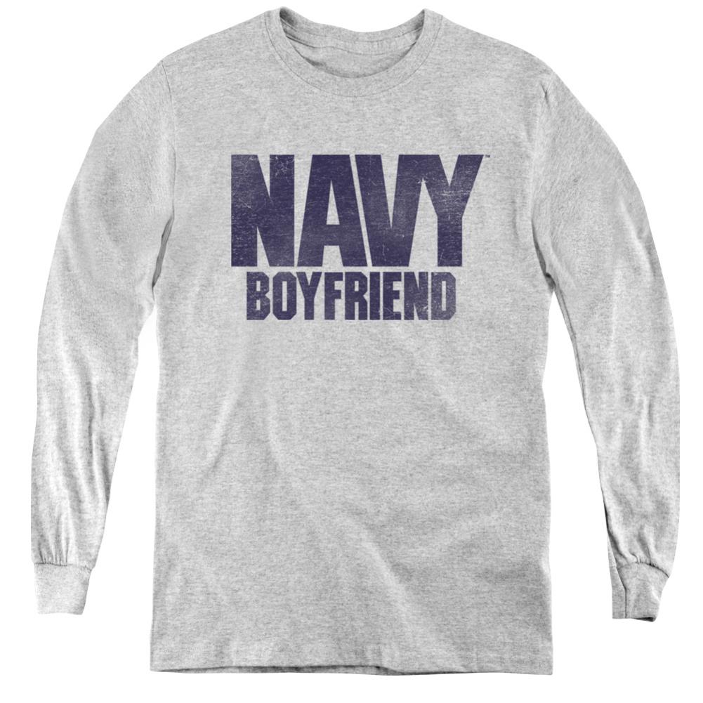 Navy Boyfriend Youth Long-Sleeve T-Shirt