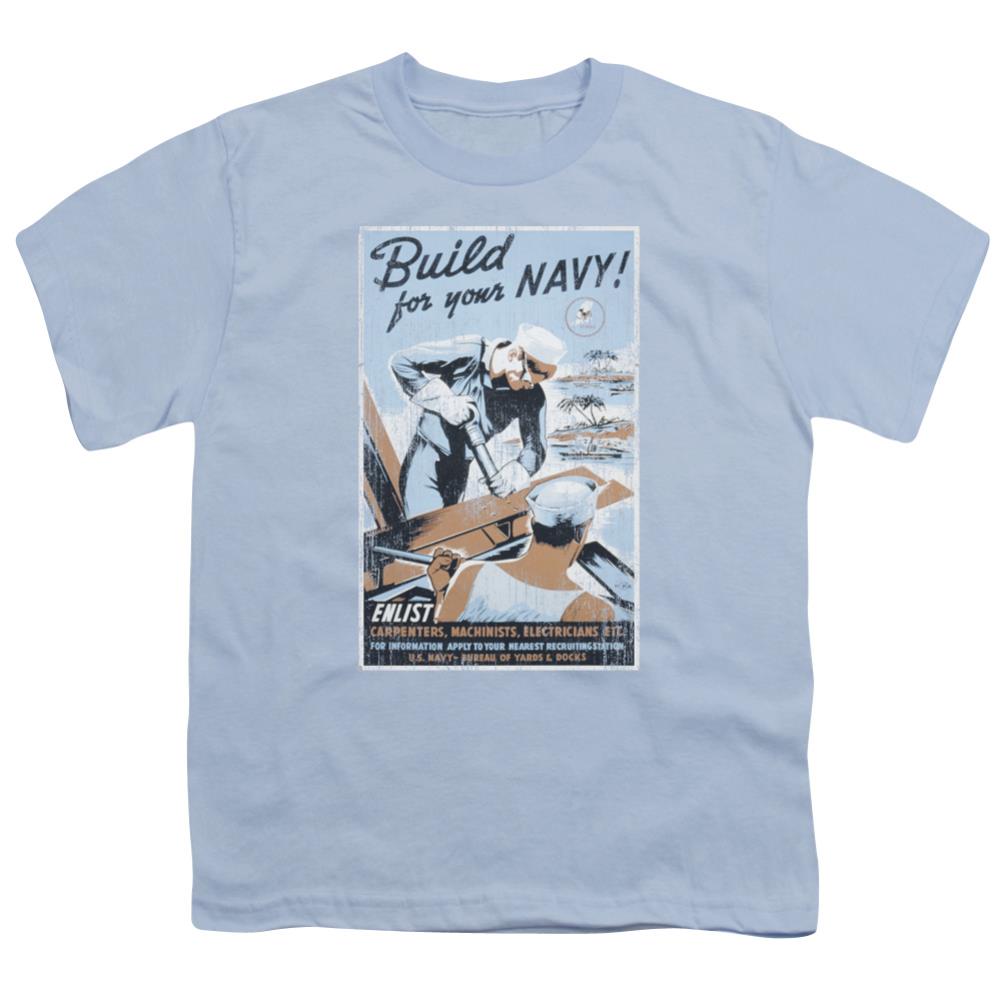 Navy Build Your Navy Youth 18/1 100% Cotton Short-Sleeve T-Shirt