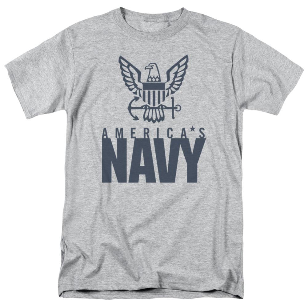 Navy Eagle Logo Men's 18/1 Cotton Short-Sleeve T-Shirt