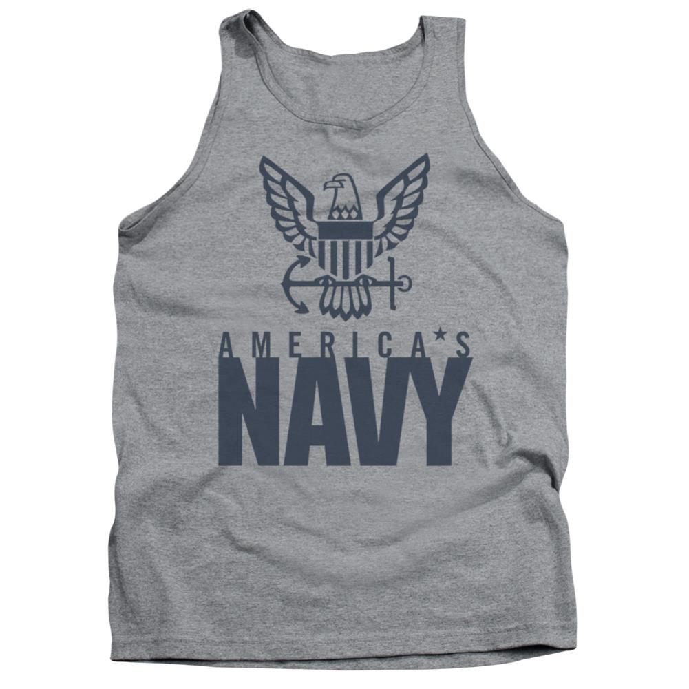 Navy Eagle Logo Men's 18/1 Cotton Tank Top