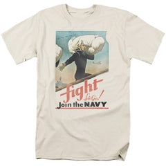 Navy Fight Let's Go Men's 18/1 Cotton Short-Sleeve T-Shirt