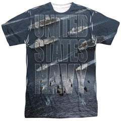 Navy Fleet Men's Regular Fit Polyester Short-Sleeve T-Shirt