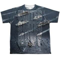 Navy Fleet Youth Regular Fit Poly Short-Sleeve T-Shirt