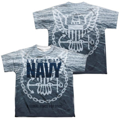Navy Force For Good (Front/Back Print) Youth Regular Fit Poly Short-Sleeve T-Shirt