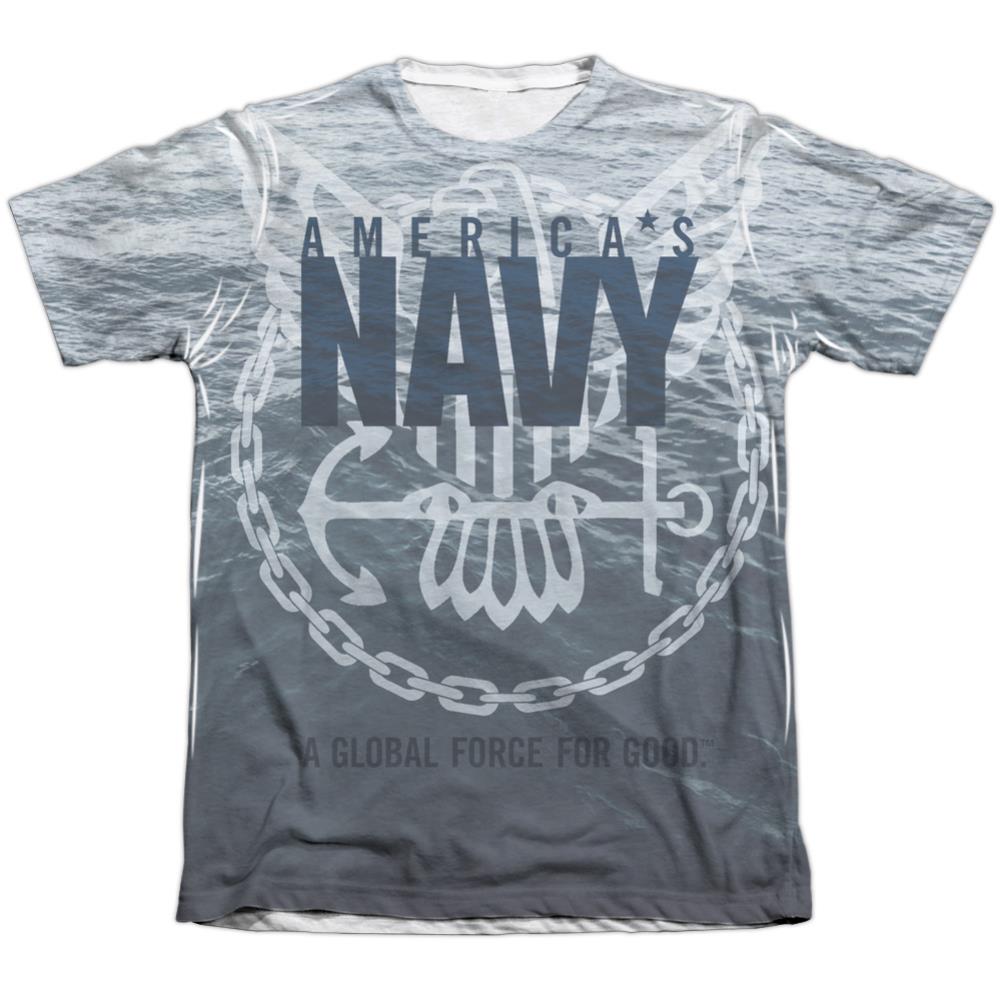 Navy Force For Good Men's Regular Fit Poly Cotton Short-Sleeve T-Shirt