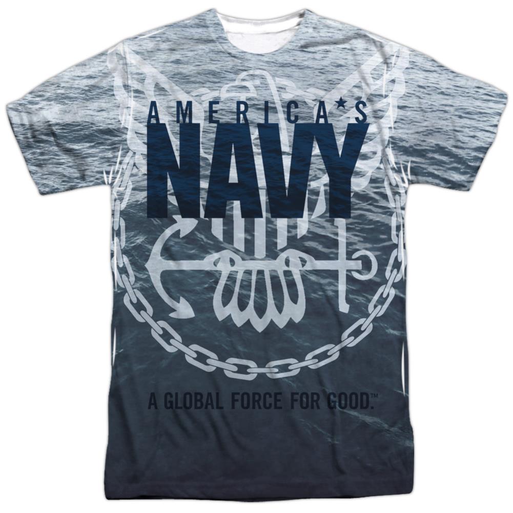 Navy Force For Good Men's Regular Fit Polyester Short-Sleeve T-Shirt