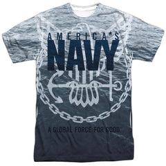Navy Force For Good Men's Regular Fit Polyester Short-Sleeve T-Shirt