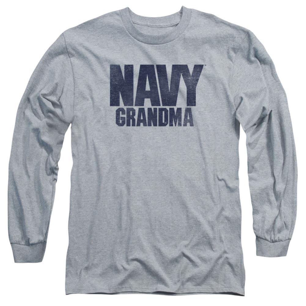 Navy Grandma Men's 18/1 Cotton Long-Sleeve T-Shirt