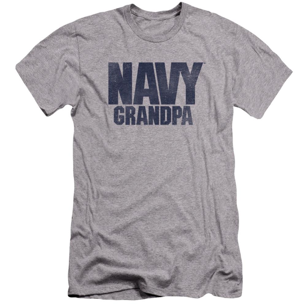 Navy Grandpa Men's Ultra-Soft 30/1 Cotton Slim Short-Sleeve T-Shirt